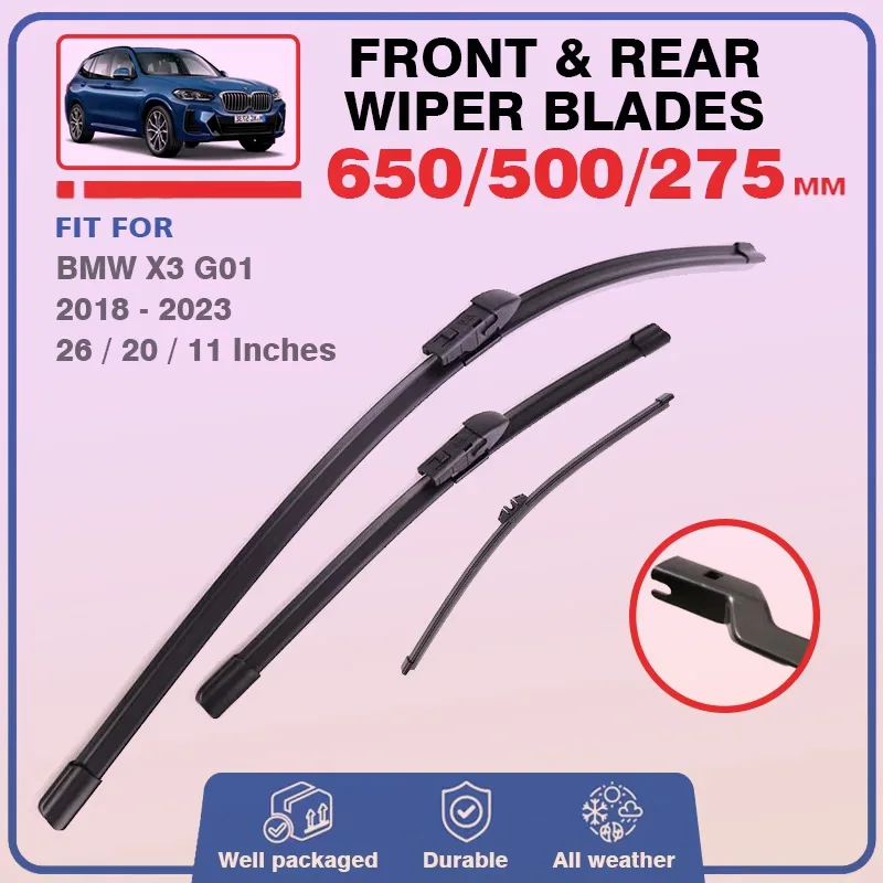Комплект щеток стеклоочистителя переднего и заднего стекла для BMW X3 X3M G01 2018 2019 2020