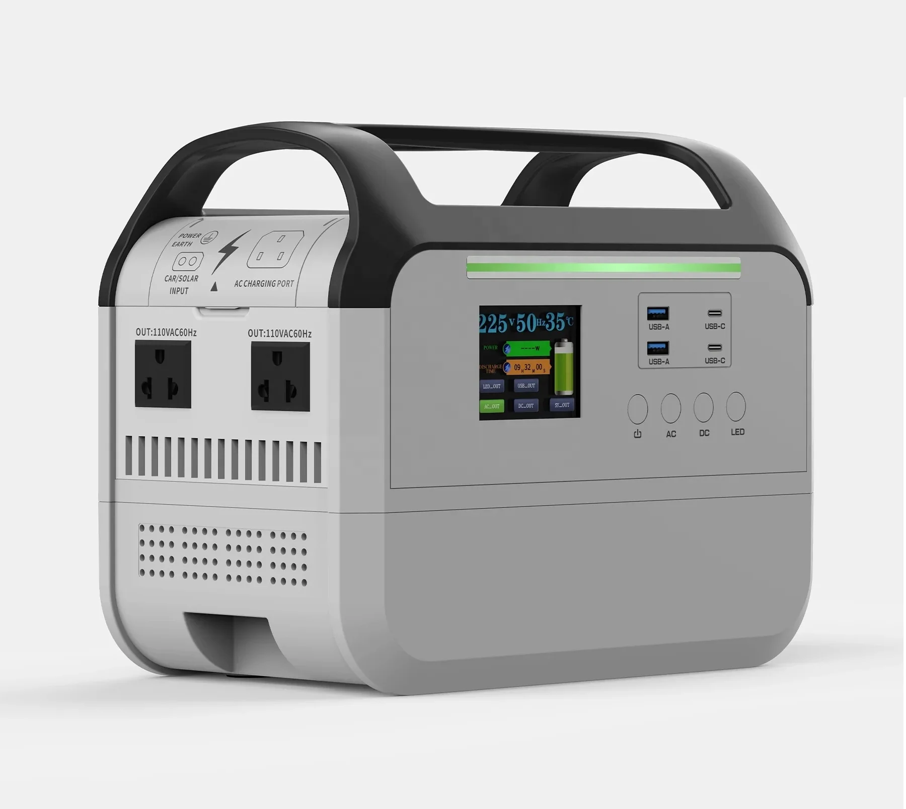 

JPY 800 Mini Portable Power Station, 288Wh Backup Lithium Battery, 110V/800W Pure Sine Wave AC Outlet, Solar Generator