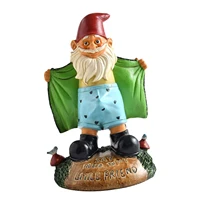 funny naughty garden gnome statue painted resin lawn gnome figurine yard decorations novelty funny resin statue for lawn