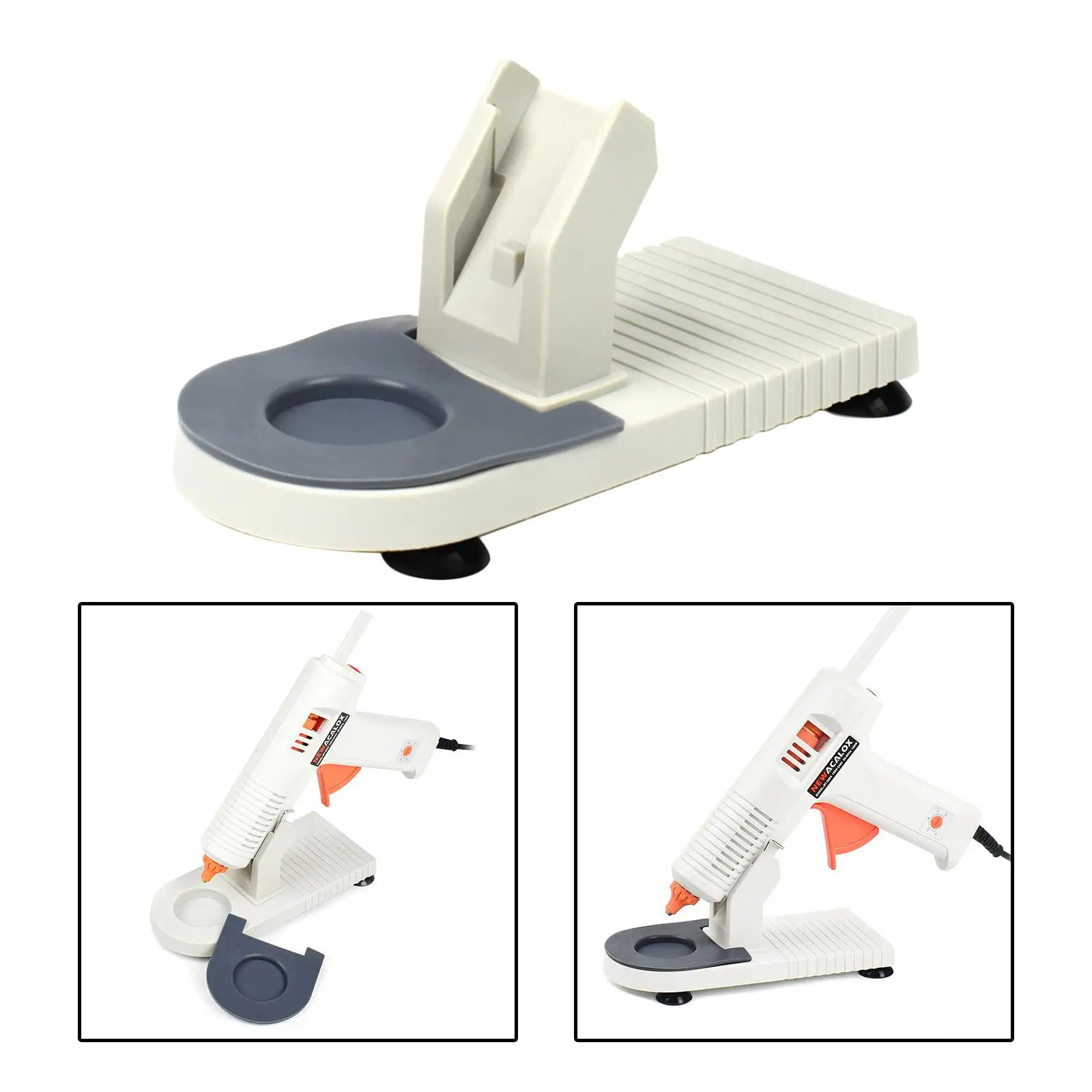 

1PC Base ABS Sturdy Grey Durable Portable Storage Rack DIY Hot Glue Gun Stand for Household Melt Machine Hobbyists Electricians