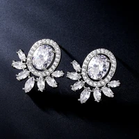 new trendy elegant rhinestone big long drop earrings for women shiny luxury crystal bridal wedding earrings jewelry gifts
