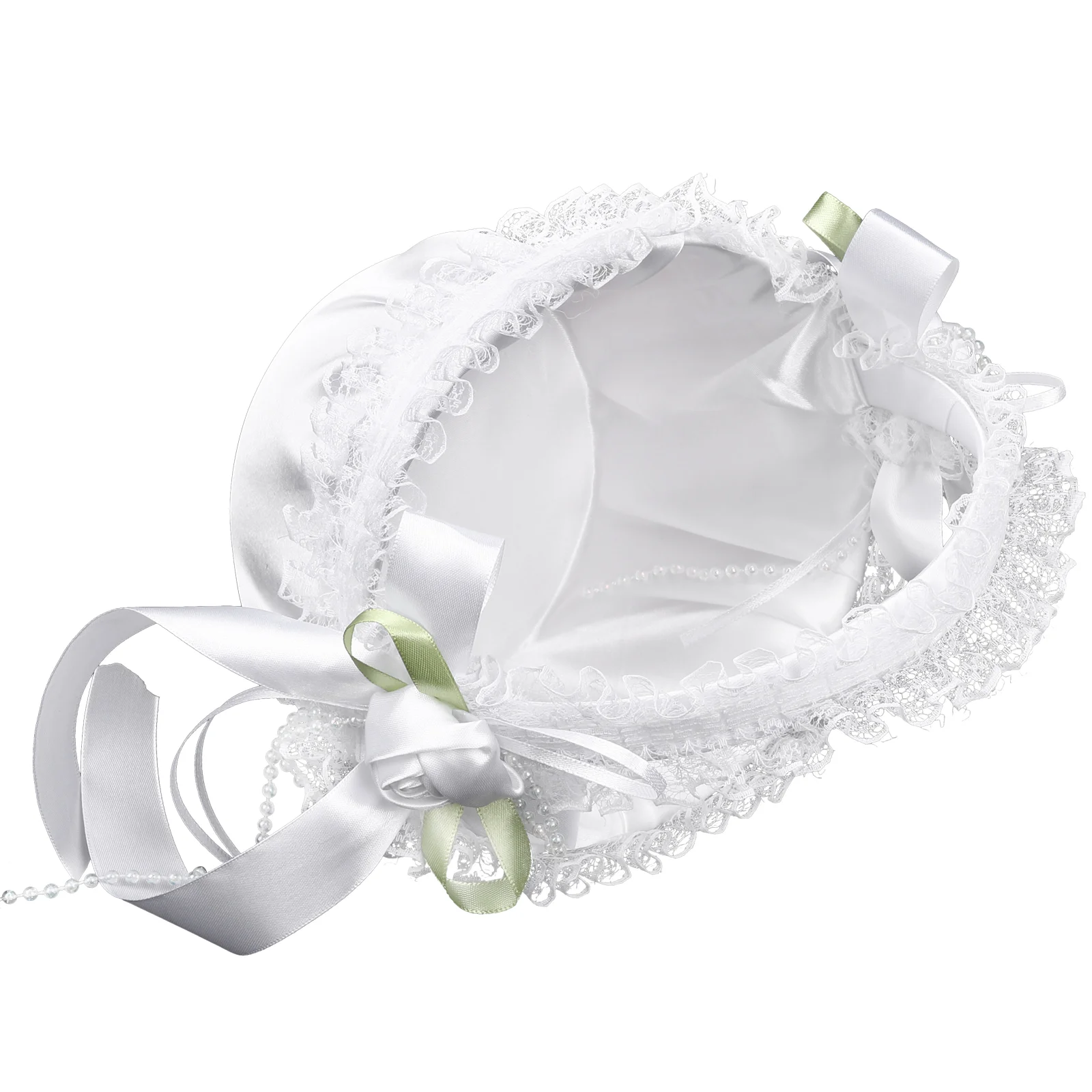 

Wedding Flower Girl Basket Bowknot Flower Petal Basket Wedding Party Decoration