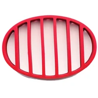 red oval silicone roast rack silicone grill grill tray rack turkey mat