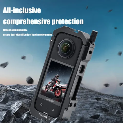 Металлическая защитная клетка для кроликов на открытом воздухе, расширительная рамка, чехол, аксессуары для Insta360 X3/X4, улучшающая стабильность, долговечность, подарок