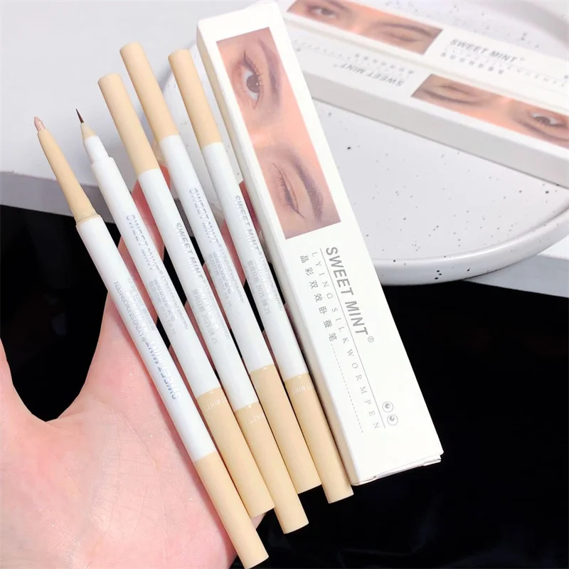

Lying Silkworm Pen Matte Brown Black Eyeliner Gel Pen Makeup Highlight Eye Shadow Pen Liquid Eye Shadow Waterproof Highlight Pen