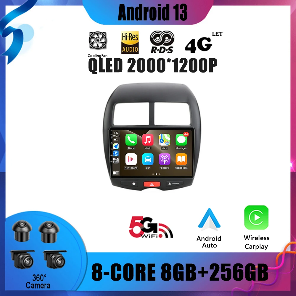

Android 13 Navigation No 2 Din DVD Player For Mitsubishi ASX 1 (2010 - 2016) Car Radio Multimedia Video GPS