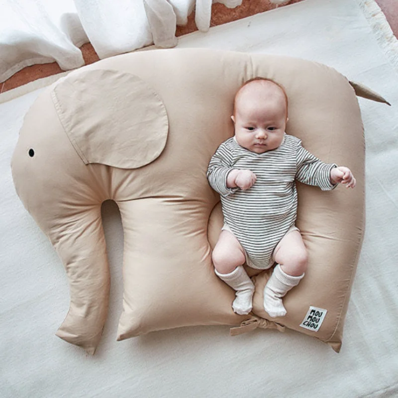 

INS Elephant Mattresses Toys Kids Baby Soft Sleeping Bedding Toys Big Soft Animal Figure Stuffed Gifts Doll Room Decoration