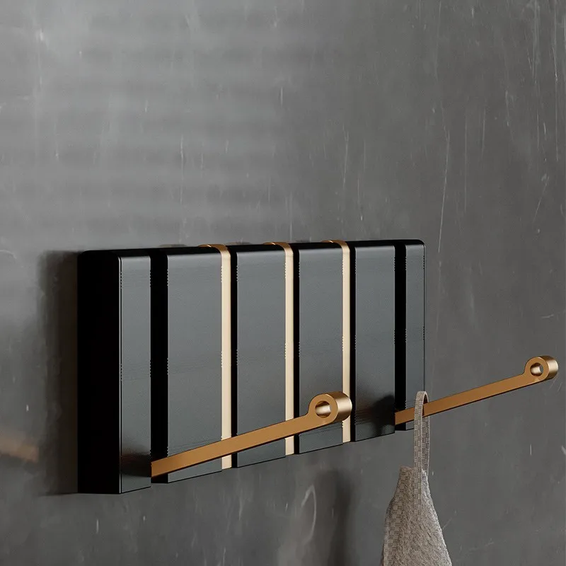 

Luxury Aviation Aluminum Multi-Purpose Hooks for Wall Door Bathroom Kitchen Hole-free Wall-mounted Invisible Row Hook
