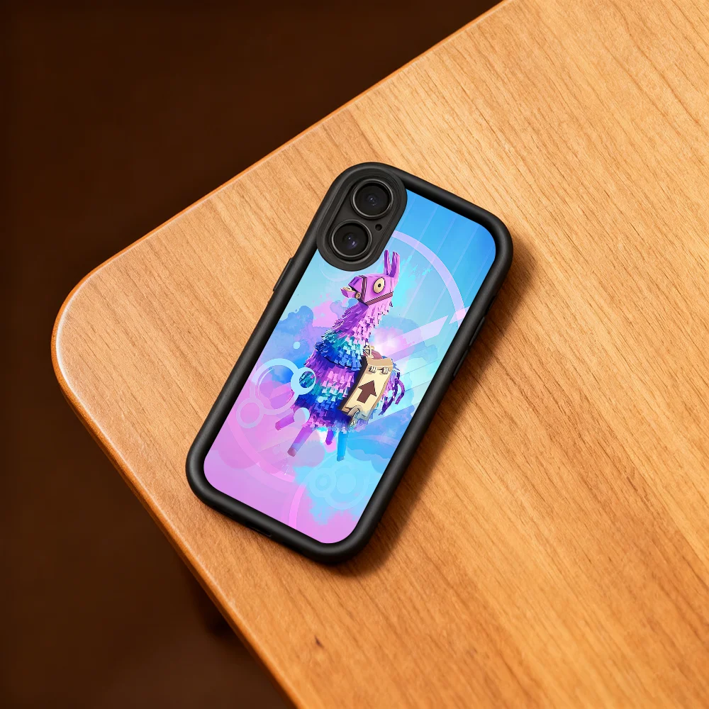 Фото Чехол для телефона F-FORTNITE Llama для iPhone 12 11 13 14 15 16 17 Max Pro Plus Air Mini, гибкий силиконовый чехол с защитой от падений №3