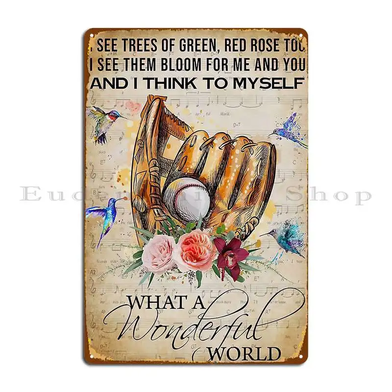 Металлический плакат &quotWhat A Wonderful World&quot