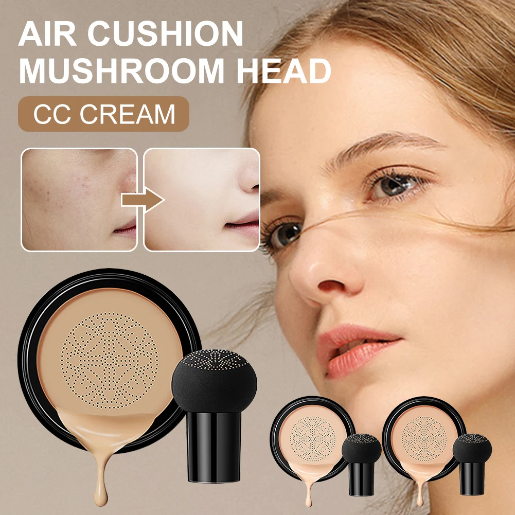 

BB & CC крем с воздушной подушкой, отбеливающий консилер, основа для макияжа с грибовидной головкой, выравнивающий тон кожи, увлажняющий крем, ...