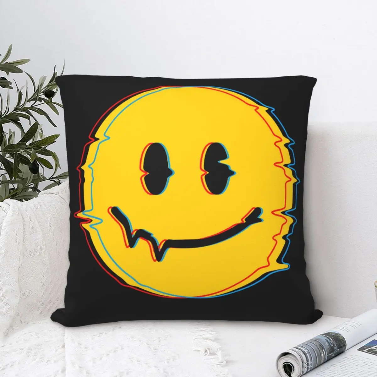 Психоделическая улыбка, декоративная подушка для дома, дивана, кресла