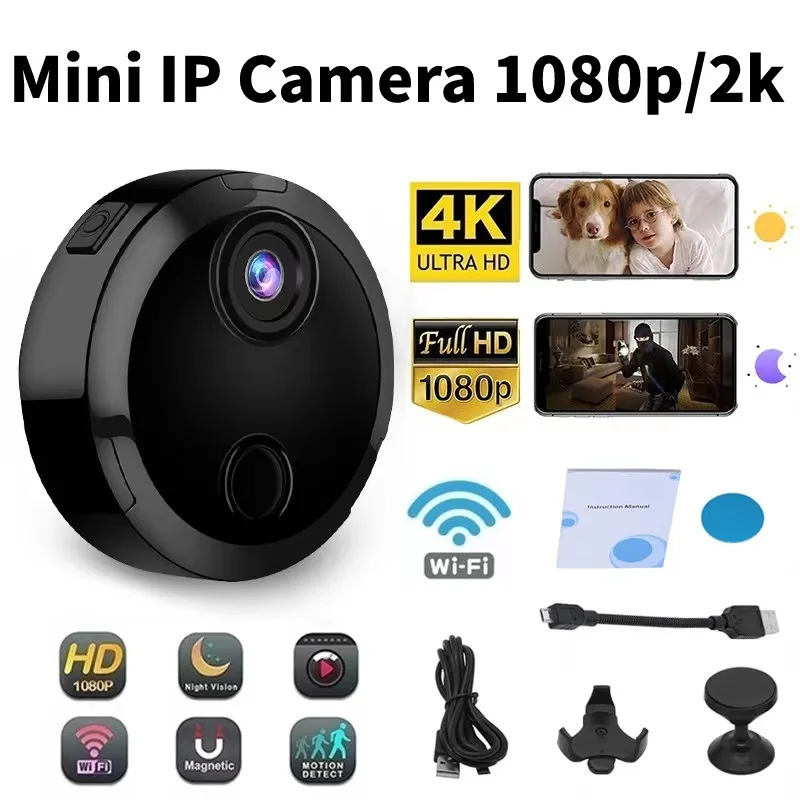 

WiFi Night Vision Camera Mini Ip Cam 4K Full HD 1080P IR-CUT Motion Detection Security Camcorder HD Video Recorder