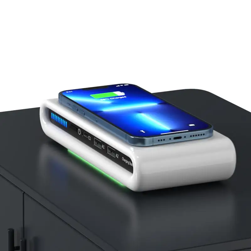 

Станция зарядная с 4 USB-портами и поддержкой быстрой беспроводной зарядки
