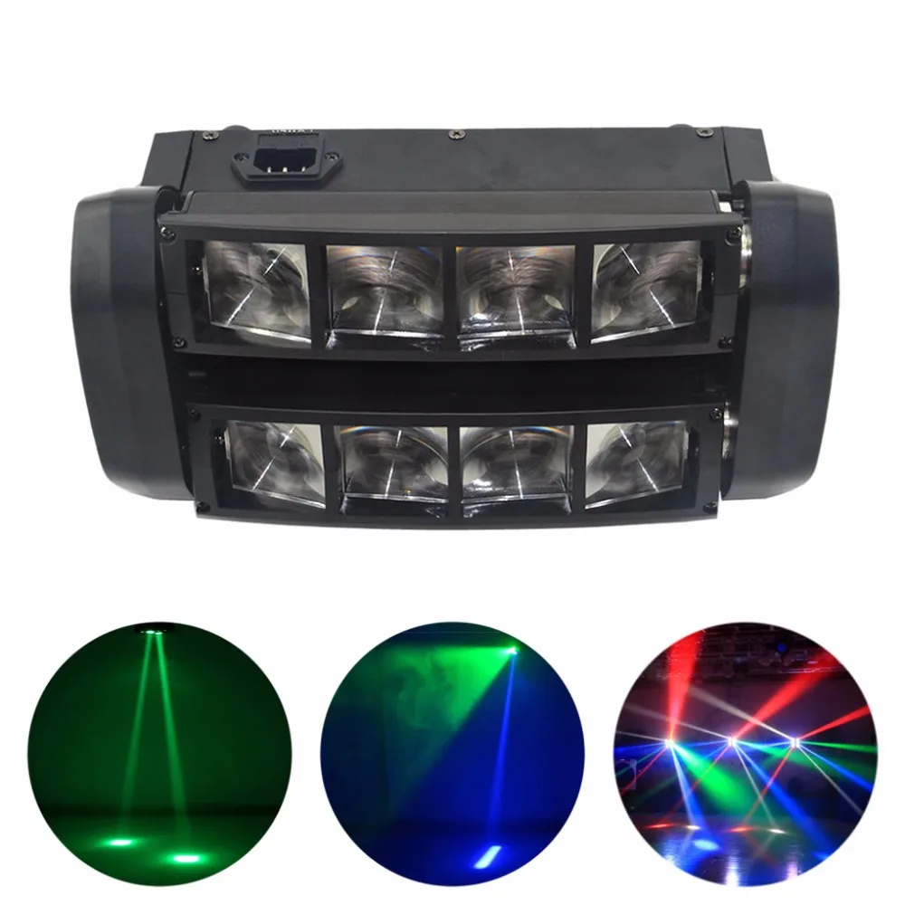 

AUCD 180 Degrees 8 Moving Heads RBGW 30W LED Shake Lamp Dance Disco Home Party DJ Show DMX Beam Projector Stage Lighting XMT-117