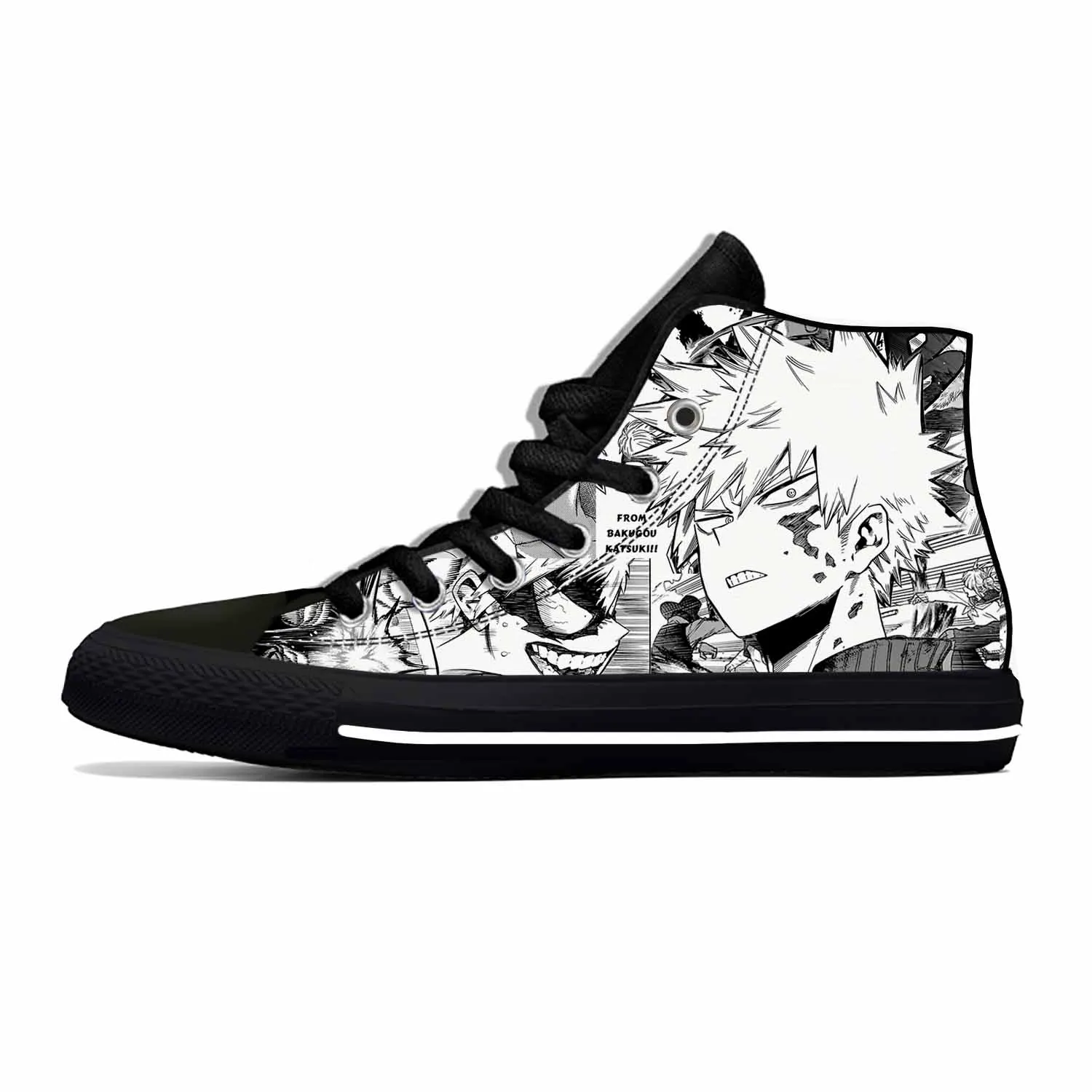 

Anime Cartoon My Hero Academia Bakugou Katsuki Casual Cloth Shoes High Top Lightweight Breathable 3D Print Men Women Sneakers
