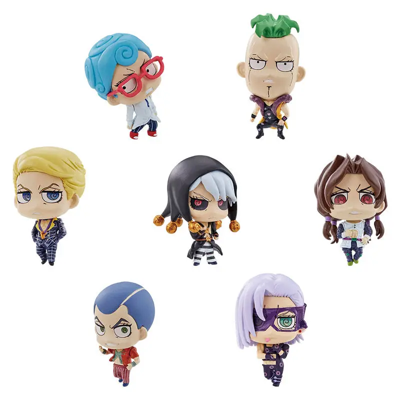 Фото Оригинальные капсульные игрушки Bandai Jojo's Bizarre Adventure Golden Wind Vol 03 Googly Eyes Chibi, коллекционные аниме-фигурки для рабочего стола №3