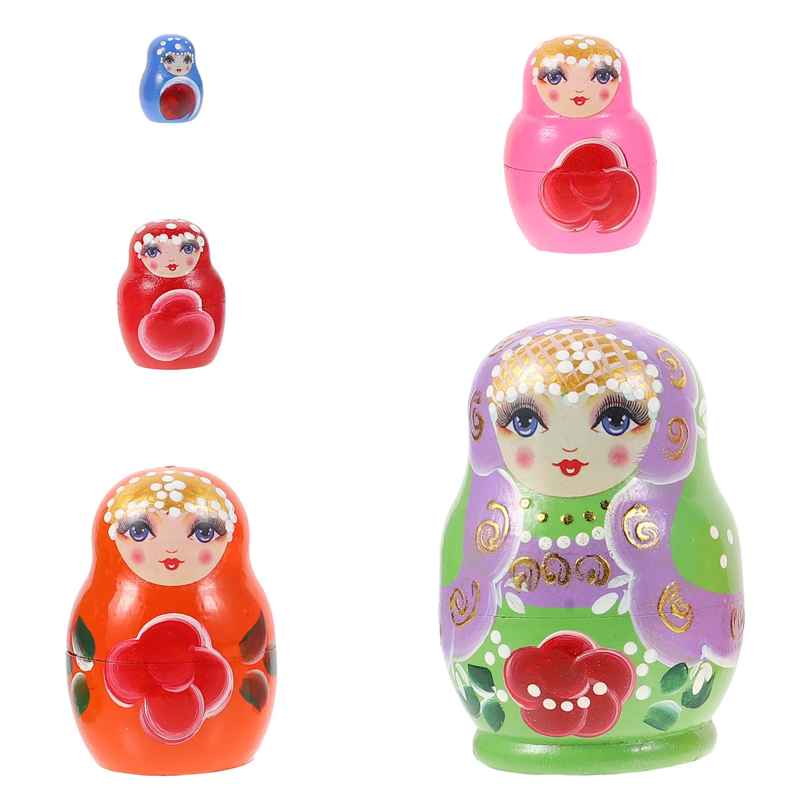

Matryoshka Nesting Dolls Kids Hand Painted Russian Home Decor Crafts Birthday Gift Children Gifts