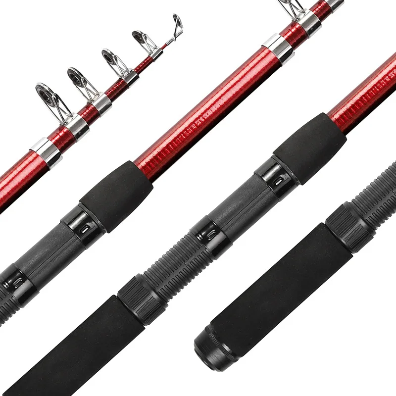 

100% original Good As SHIMANO DAIWA Portable Rotary 2.1M-3.0M Fishing Rod Telescopic Travel Sea Boat Rock Baitcasting Fishing