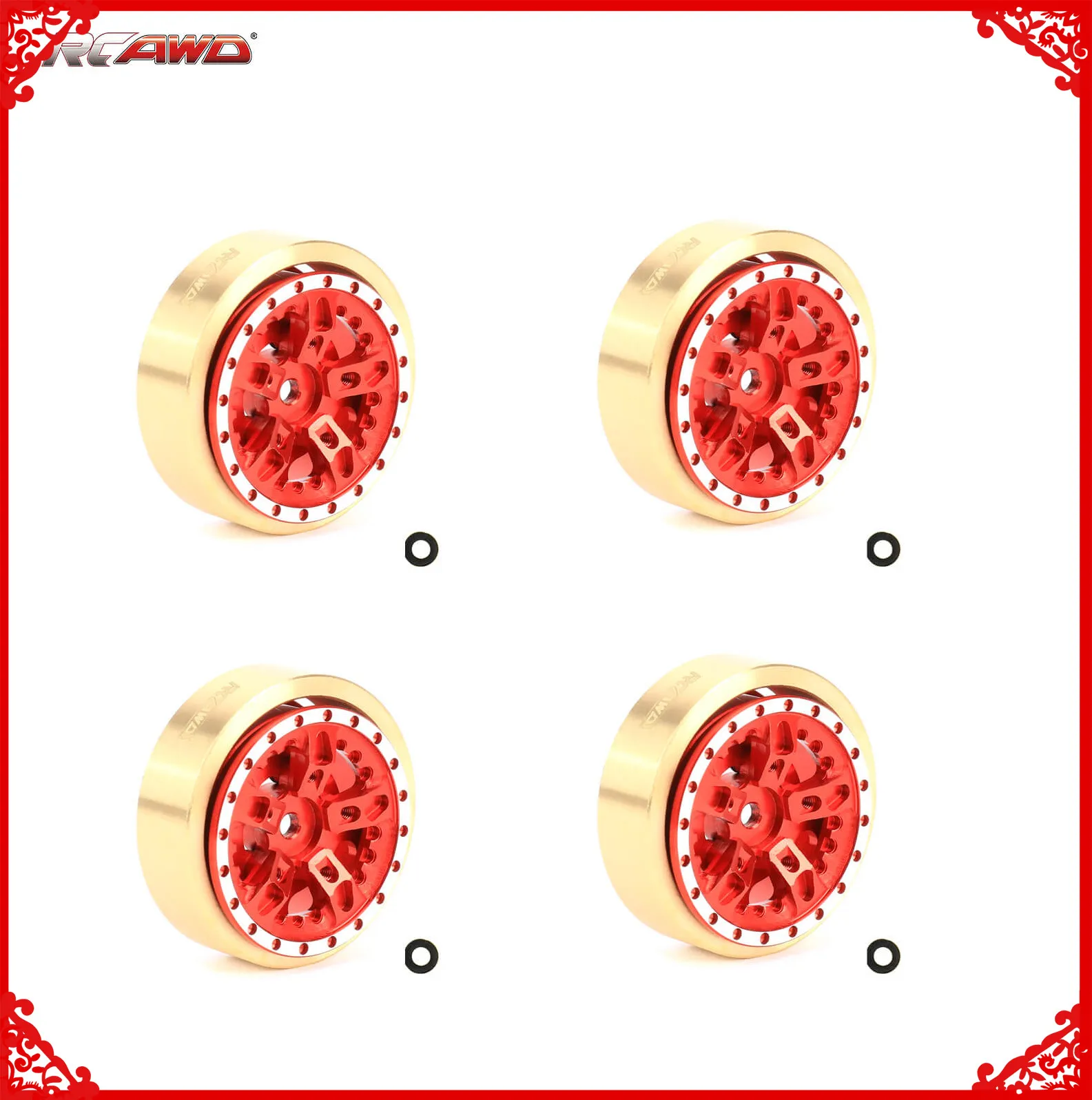 RCAWD 1.2in алюминиевый Радиоуправляемый обод колеса медный противовес для 1/18 HOBBYPLUS 4WD