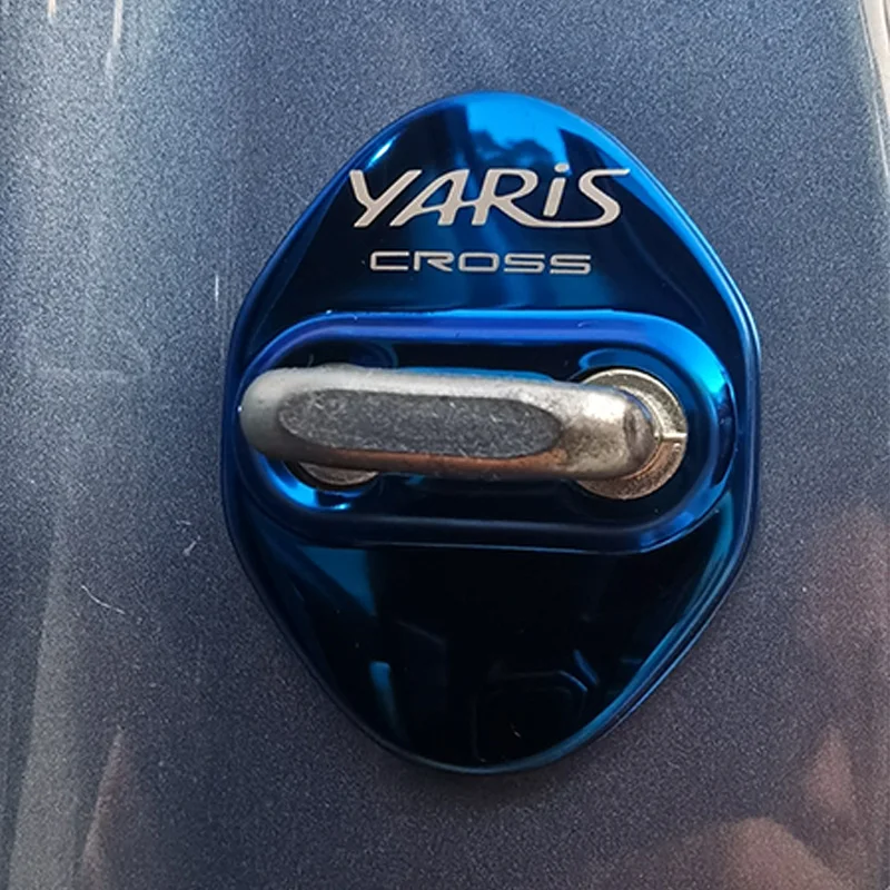 

For TOYOTA Yaris Cross 2020-2023 Hybrid Accessories Auto Car Door Lock Protect Cover Emblems Case Stainless Steel Decoration