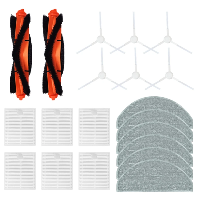 

Main Brush Side Brush Mop Filter Dust Bag Accessories For Xiaomi E10 E12 B112 Robot Vacuum Cleaner