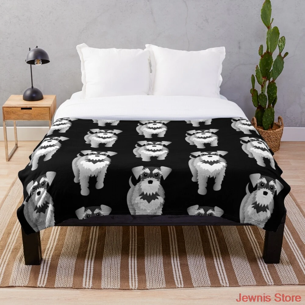 

Schnauzer Throw Blanket Soft Cozy Throw Lightweight MicroFleece Sofa All Season Living Room/Bedroom Warm Blanket