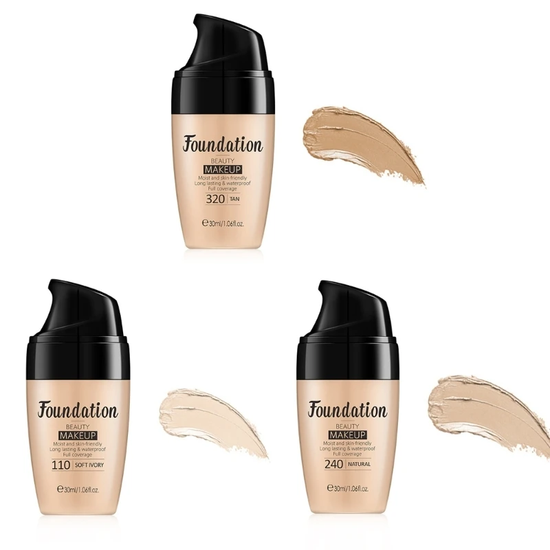 

30ml BB Cream Foundation Full Coverage Concealer Long Lasting Matte Liquid Foundation Waterproof Foundation Makeup Drop Shipping