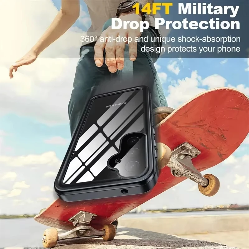 Фото Водонепроницаемый чехол IP68 для Samsung Galaxy S26 Ultra S25 Edge S24 S23 S22 S21 FE S20 Plus Note 20 Ultra, роскошный чехол для телефона для плавания №4