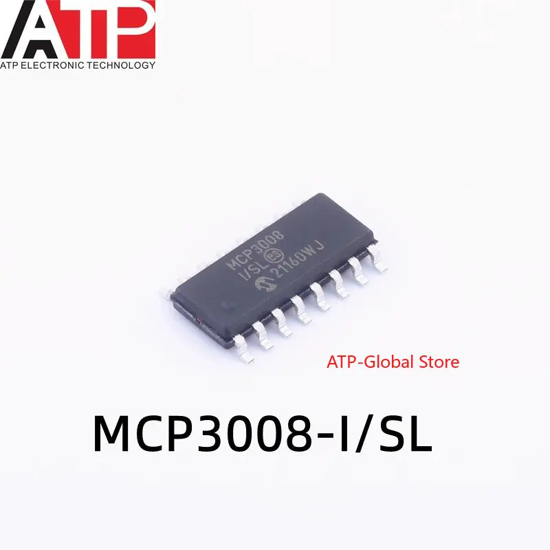 

10 шт. MCP3008-I/SL MCP3008 SOP-16, оригинальные запасы интегральных микросхем