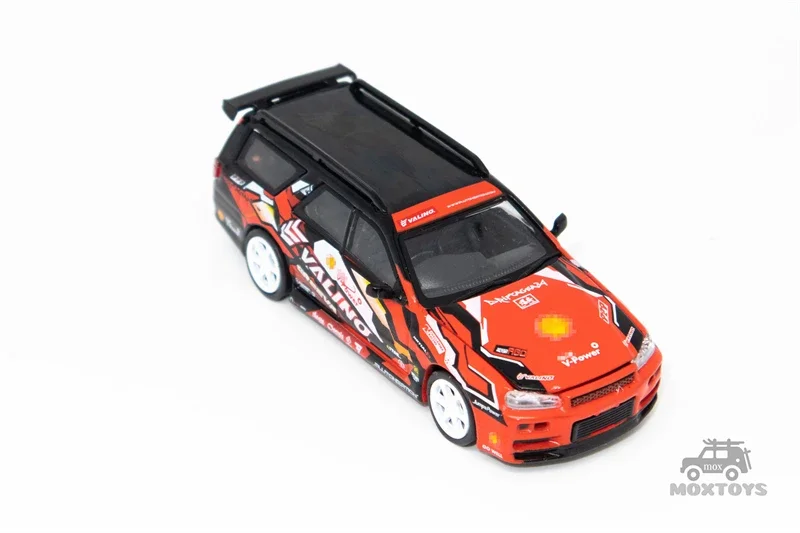 PopRace 1:64 Valino Stagea R34 Pluto Mok DRIFTAGEA 34 HK TOYCAR SALON 2023 литая под давлением модель автомобиля
