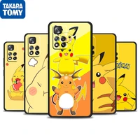 baby anime cute pikachu for xiaomi redmi note 11 10 11t 10s 9 9s 8 7 5g 4g silicone soft black phone case funda coque capa cover