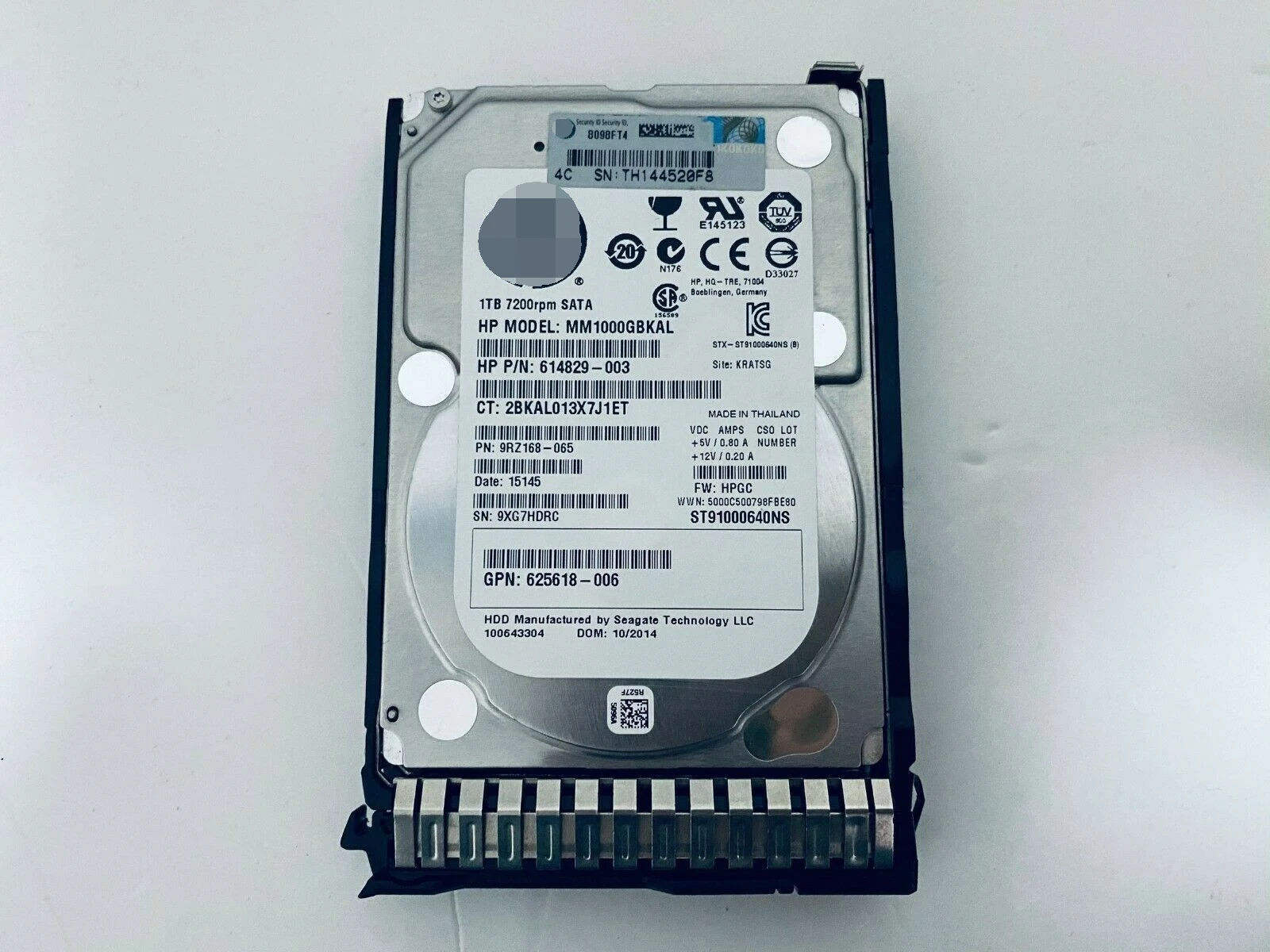 

FOR HPE 765453-B21 765868-001 1TB 6Gb/s SATA 7.2K 2.5" SFF 512e HARD DRIVE FOR G8 G9