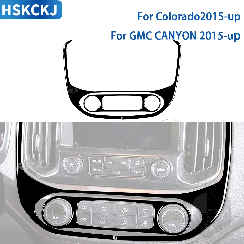 

Аксессуары для Chevrolet Колорадо/GMC CANYON 2015-up, автомобильная черная пластиковая наклейка для управления кондиционированием воздуха