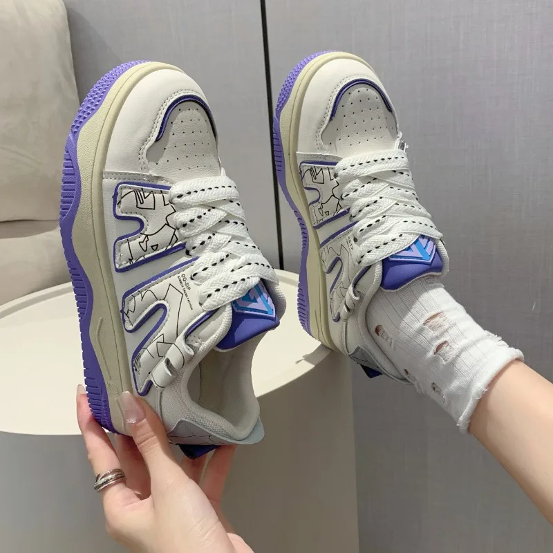 

Женские кроссовки с низким верхом, дышащие удобные спортивные кроссовки с буквенным принтом, Вулканизированная подошва, в стиле пэчворк, повседневная обувь, новинка 2023