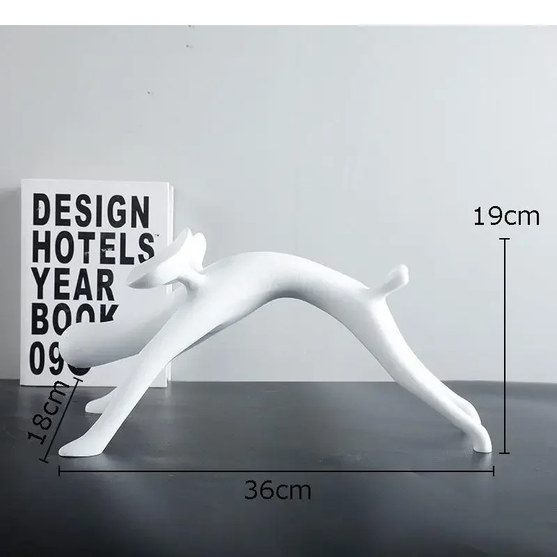 Статуя собаки Минималистичная в résine