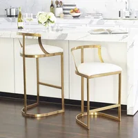 Clear Wrought Bar Chair Simple Creative Fashion Bar Stool High Stool Bar Stools Leather Chair Front Desk Luxury Furniture ZXF