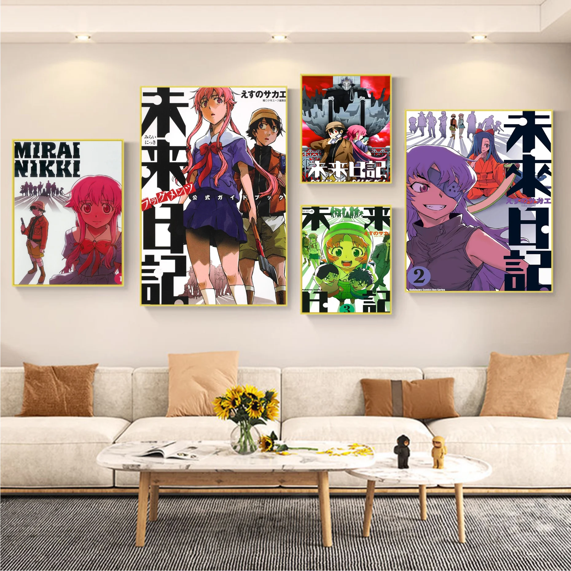 

Anime Future Diaries Anime Posters Sticky HD Quality Poster Wall Art Painting Study Room Wall Decor