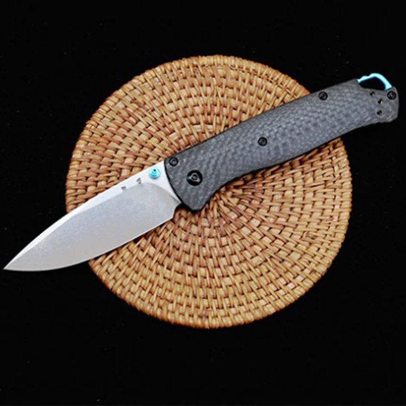 High Quality BM 535 Tactical Folding Knife Carbon Fiber Handle Outdoor Safety-defend Pocket Military Knives Pocket EDC Tool