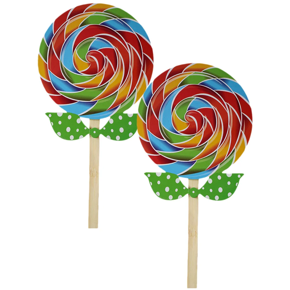 

2Pcs Candy Fake Lollipop Prop Fake Candy Photo Prop Simulation Lollipop Fake Candy