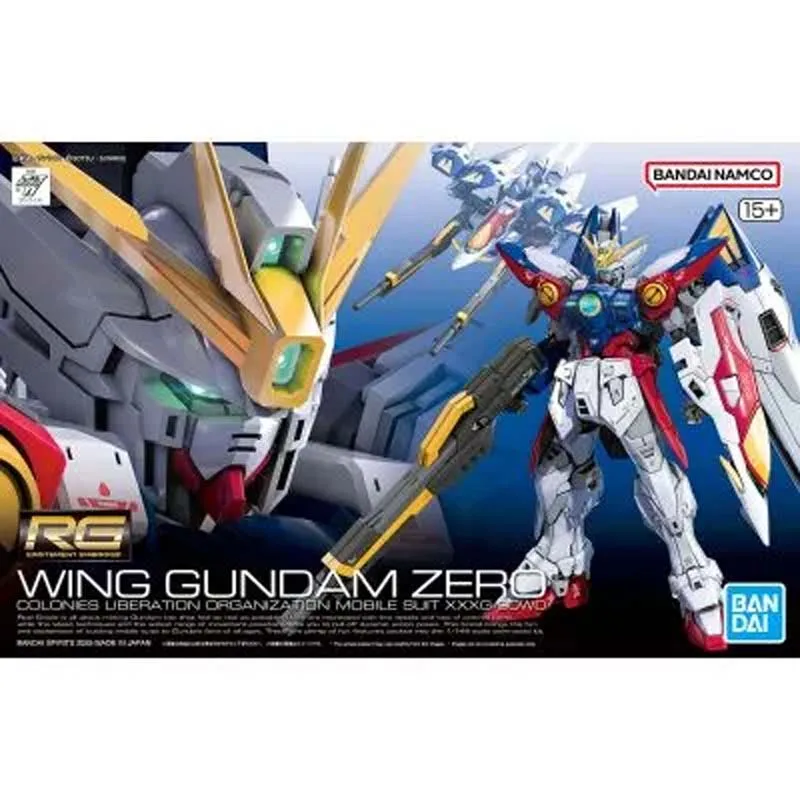 Фото Оригинальный сборный набор Bandai GUNDAM RG 1/144 XXXG-00W0 Wing Gundam Zero, коллекционная фигурка из аниме, модель для сборки, подарок на Рождество №2