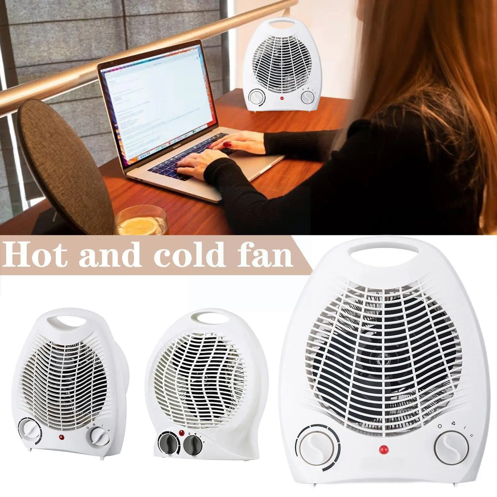 

Electric Space Heater Fan- Indoor Heater 1000W/2000W Electric Heater Air Adjustable Ceramic Heating Thermostat Space L4I9