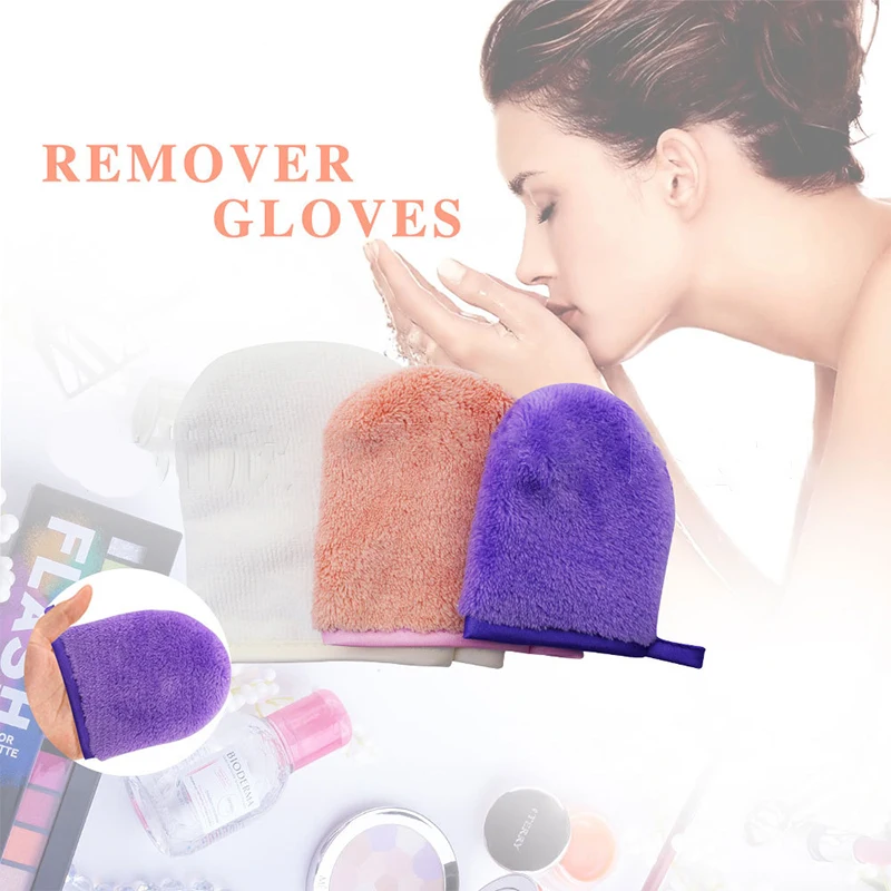 

Reusable Makeup Remover Glove Microfiber Facial Cleaning Glove Soft Face Cleaner Towel Pads Face Deep Cleaning Skin Care Tools