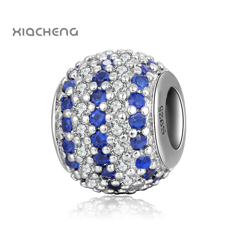 

Diy 925 Sterling Silver Beads Charms Blue Color Crystal Beads for Women DIY Pandora Charms Bracelets & Bangles YBD197