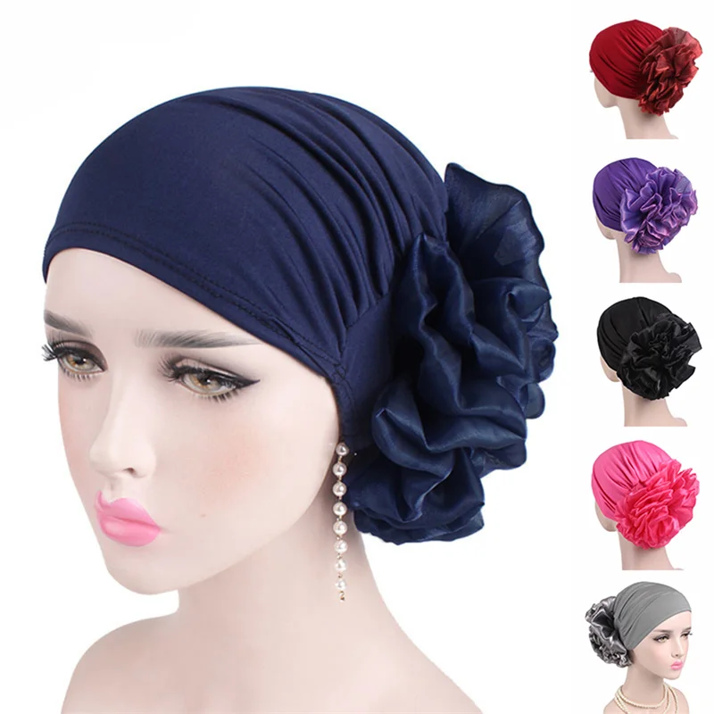 

Women Floral India Hat Flower Stretchy Beanie Turban Bonnet Chemo Cap For Cancer Patients Ladies Bandanas African Head wrap NEW