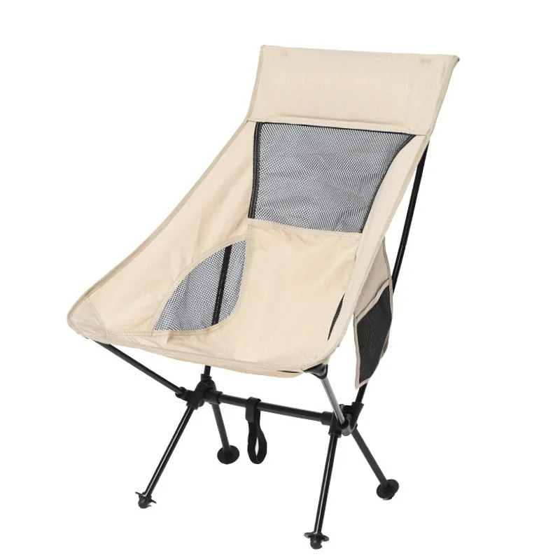 Portable Moon Chairs Folding Backrest Fishing Chair Outdoor Camp Fishing Picnic BBQ Beach Chairs with Carry Bag Outdoor Stool