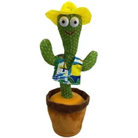 talking dancing cactus shake plush toy lovely childhood education doll repeat home decor decoration accessories