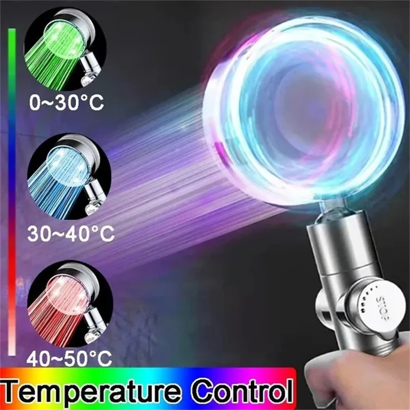 

7 Color Atmosphere LED Shower Head Shower Automatic Color Changing Water Saving Shower Filter Bathroom High Pressure Shower Head