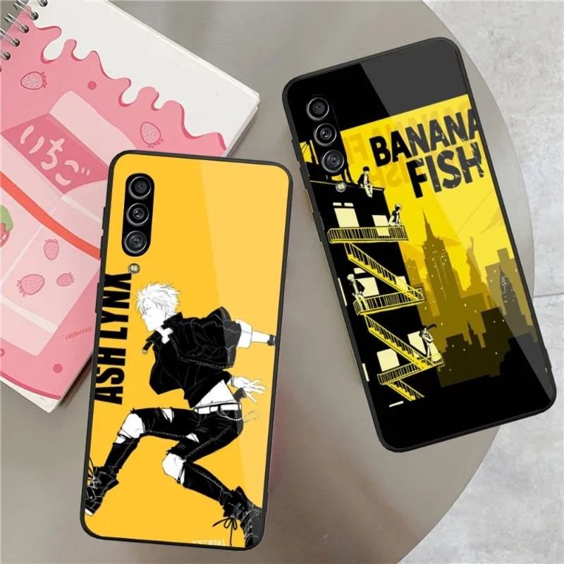 

Банановая Рыба для Samung A32 A51 A52 NOTE 10 20 S10 S20 S21 S22 Pro Ультрачерный чехол для телефона из поликарбоната