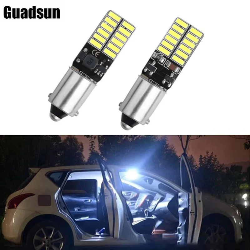 

Guadsun 10PCS BA9S 4014 24 SMD 5630 8/6SMD 3030 Canbus No Error T4W T11 Interior Reading Lights Car Parking Lamp License Plate